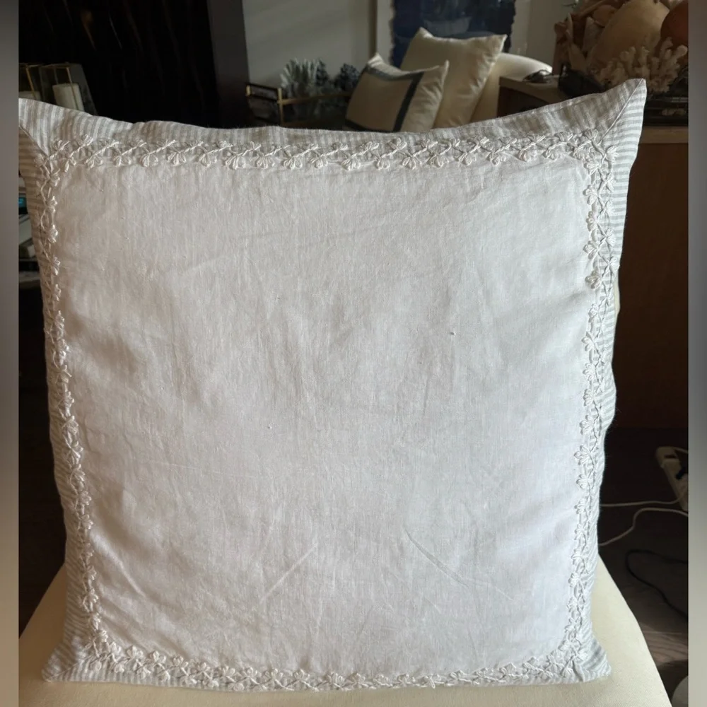 SERENA & LILY Linen Pillow Cover 26x26